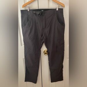prAna Stretch Zion Black Slim Fit II Convertible Performance Hiking Pants 36/30